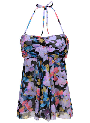 Lanai Bandeau Tankini - Evening Bloom - thumbnail-4