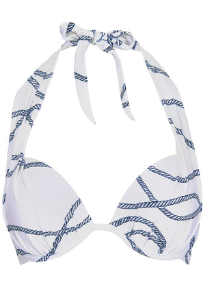 Marilyn Push-Up Bikini Top - Nautical Ropes - thumbnail-3