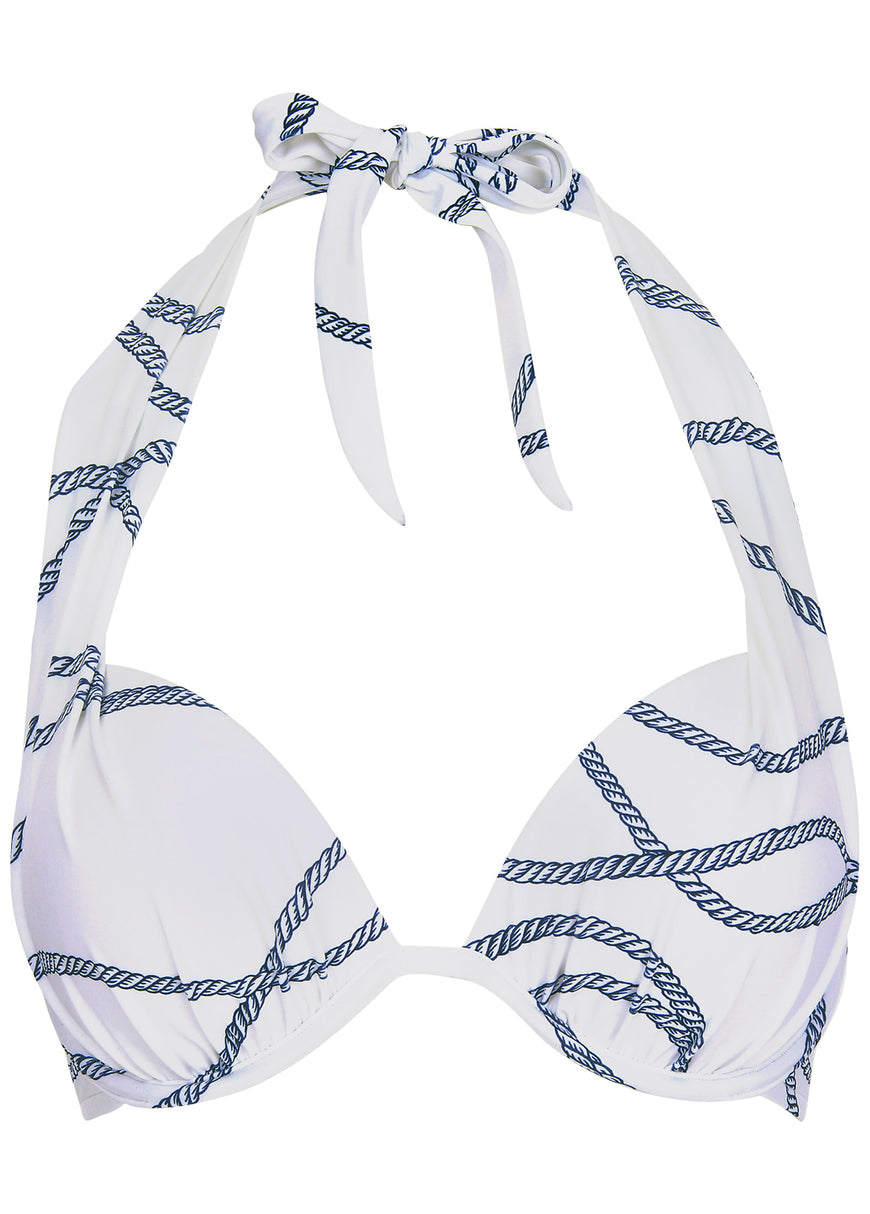 Marilyn Push-Up Bikini Top - Nautical Ropes
